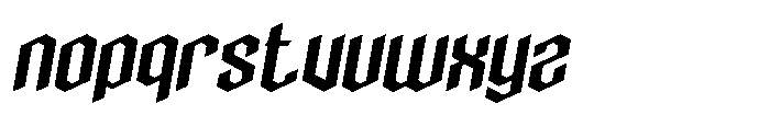 Carpenter Italic Font LOWERCASE