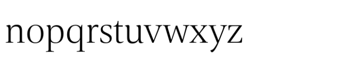 Carrara Fina Extra Light Font LOWERCASE