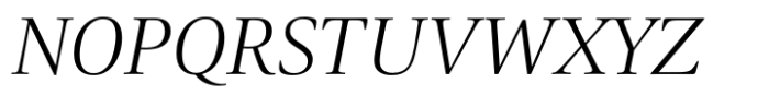 Carrara Fina Extralight Italic Font UPPERCASE