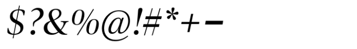 Carrara Fina Italic Font OTHER CHARS