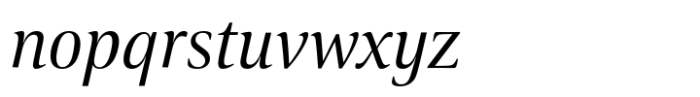 Carrara Fina Italic Font LOWERCASE