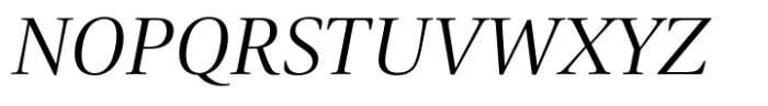Carrara Fina Light Italic Font UPPERCASE