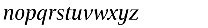 Carrara Fina Medium Italic Font LOWERCASE