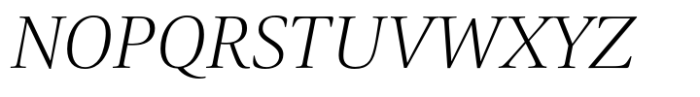 Carrara Fina Thin Italic Font UPPERCASE