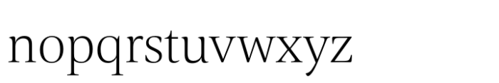 Carrara Fina Thin Font LOWERCASE