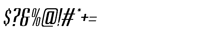 Carrieson  Regular Italic Font OTHER CHARS