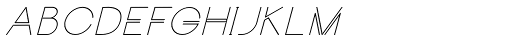 Carrinady Thin Italic Font UPPERCASE