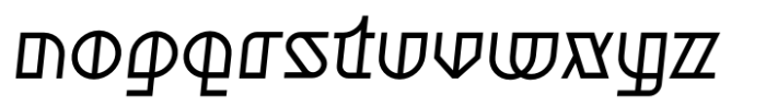Caruso White Oblique Font LOWERCASE