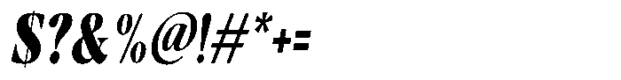 Casimo Black Condensed Oblique Font OTHER CHARS