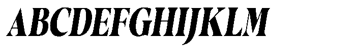 Casimo Black Condensed Oblique Font UPPERCASE