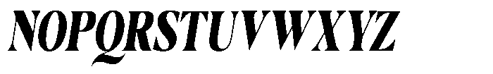 Casimo Black Condensed Oblique Font UPPERCASE
