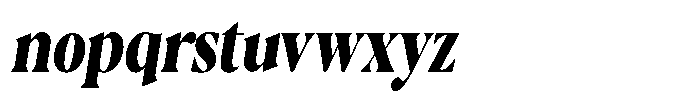 Casimo Black Condensed Oblique Font LOWERCASE