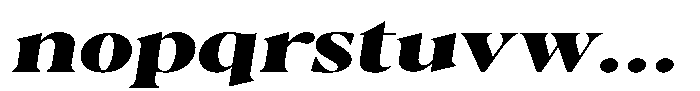 Casimo Black Expanded Oblique Font LOWERCASE