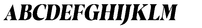 Casimo Black Semi Condensed Oblique Font UPPERCASE