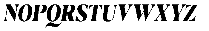 Casimo Black Semi Condensed Oblique Font UPPERCASE