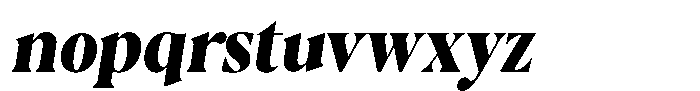 Casimo Black Semi Condensed Oblique Font LOWERCASE
