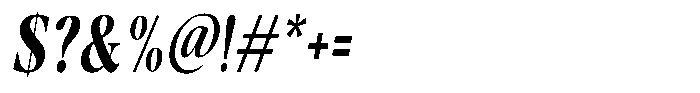 Casimo Bold Condensed Oblique Font OTHER CHARS