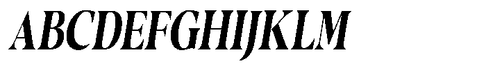 Casimo Bold Condensed Oblique Font UPPERCASE