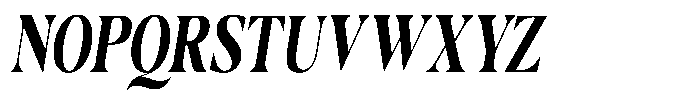 Casimo Bold Condensed Oblique Font UPPERCASE