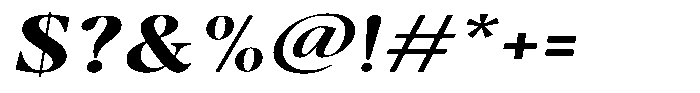 Casimo Bold Expanded Oblique Font OTHER CHARS