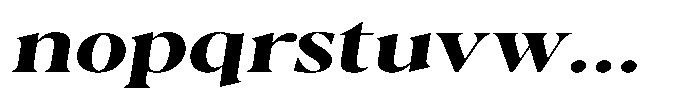 Casimo Bold Expanded Oblique Font LOWERCASE