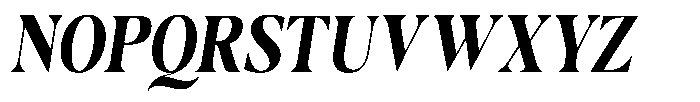 Casimo Bold Semi Condensed Oblique Font UPPERCASE