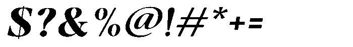 Casimo Bold Semi Expanded Oblique Font OTHER CHARS