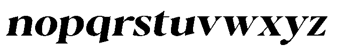 Casimo Bold Semi Expanded Oblique Font LOWERCASE