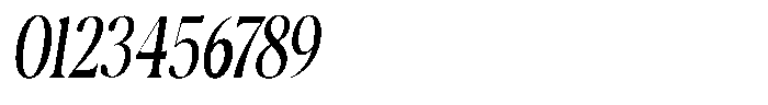 Casimo Condensed Oblique Font OTHER CHARS