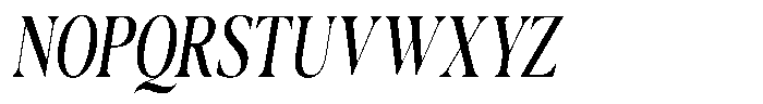Casimo Condensed Oblique Font UPPERCASE