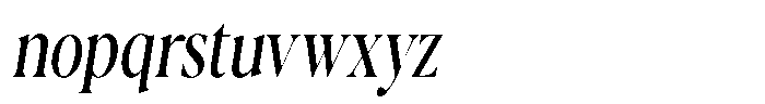 Casimo Condensed Oblique Font LOWERCASE