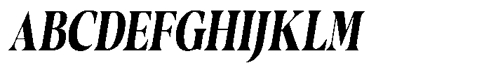 Casimo Extra Bold Condensed Oblique Font UPPERCASE