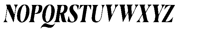 Casimo Extra Bold Condensed Oblique Font UPPERCASE