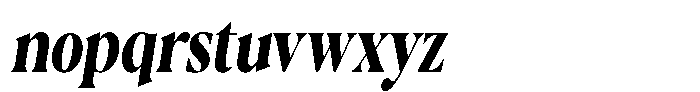 Casimo Extra Bold Condensed Oblique Font LOWERCASE