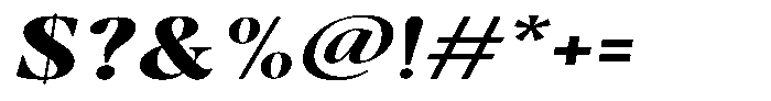 Casimo Extra Bold Expanded Oblique Font OTHER CHARS