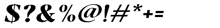 Casimo Extra Bold Semi Expanded Oblique Font OTHER CHARS