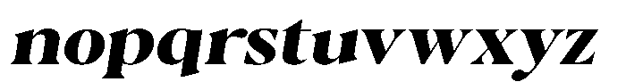 Casimo Extra Bold Semi Expanded Oblique Font LOWERCASE