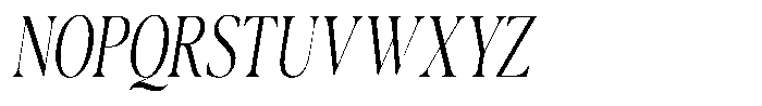 Casimo Extra Light Condensed Oblique Font UPPERCASE