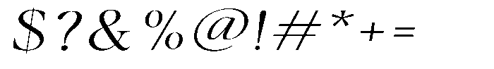 Casimo Extra Light Expanded Oblique Font OTHER CHARS