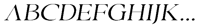 Casimo Extra Light Expanded Oblique Font UPPERCASE