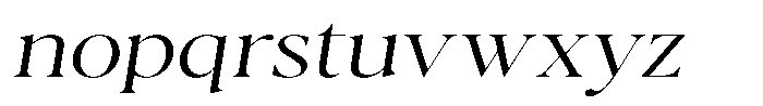 Casimo Extra Light Expanded Oblique Font LOWERCASE