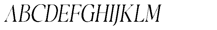 Casimo Extra Light Semi Condensed Oblique Font UPPERCASE