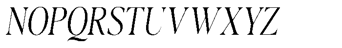 Casimo Extra Light Semi Condensed Oblique Font UPPERCASE
