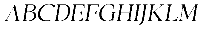 Casimo Extra Light Semi Expanded Oblique Font UPPERCASE