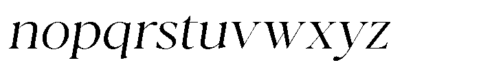 Casimo Extra Light Semi Expanded Oblique Font LOWERCASE