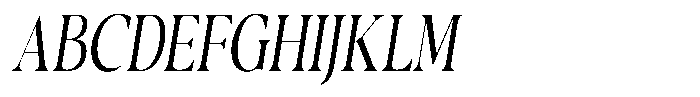 Casimo Light Condensed Oblique Font UPPERCASE