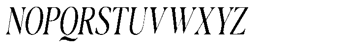 Casimo Light Condensed Oblique Font UPPERCASE