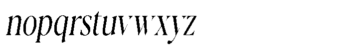 Casimo Light Condensed Oblique Font LOWERCASE