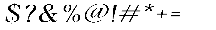 Casimo Light Expanded Oblique Font OTHER CHARS