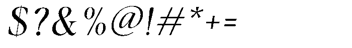 Casimo Light Oblique Font OTHER CHARS